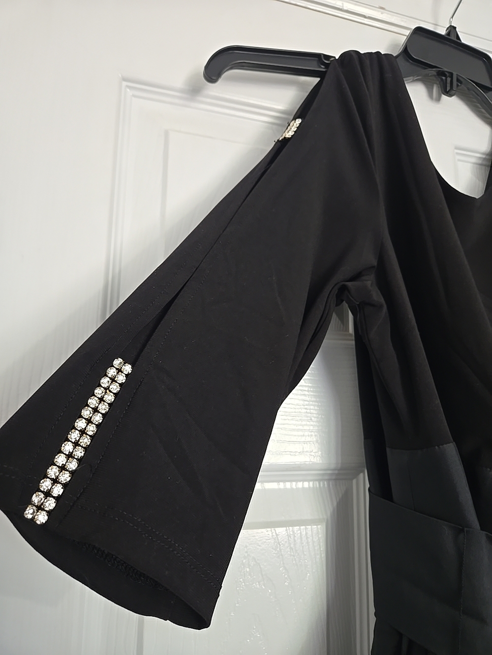 Adrianna Papell Taffeta Formal Evening Cocktail Black Dress Size 14M NWT - Picture 7 of 15